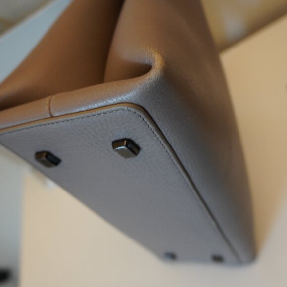 Brunello Cucinelli Essence Leather Tote Bag Large Monili Crossbody Wide Strap - Picture 10 of 16